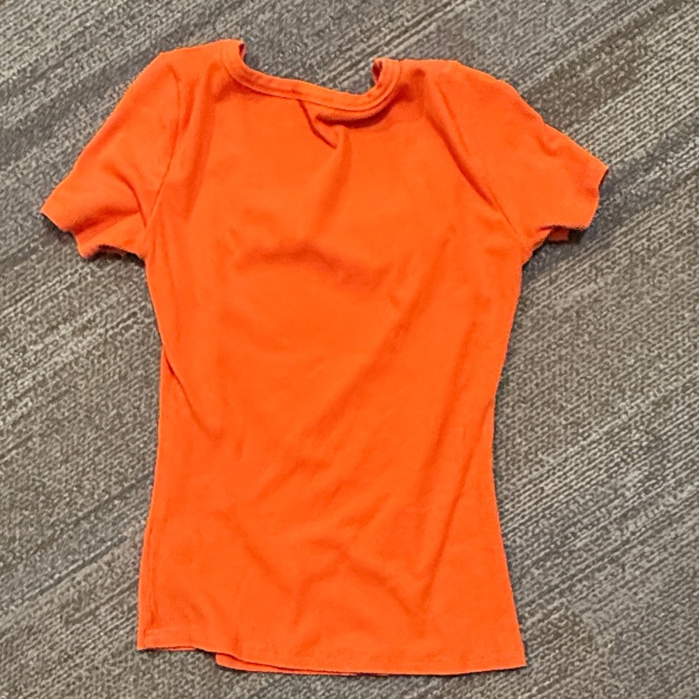 Zeagoo Vibrant Orange Short Sleeve Top - Picture 3 of 3